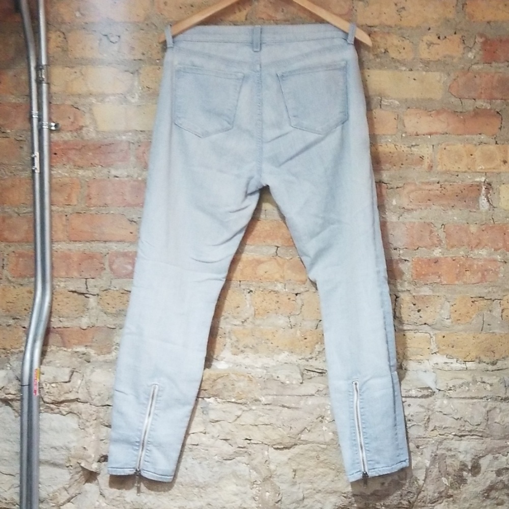 J Brand Tracks Railroad Stripe Zipper Skinny Jeans - Picture 3 of 7